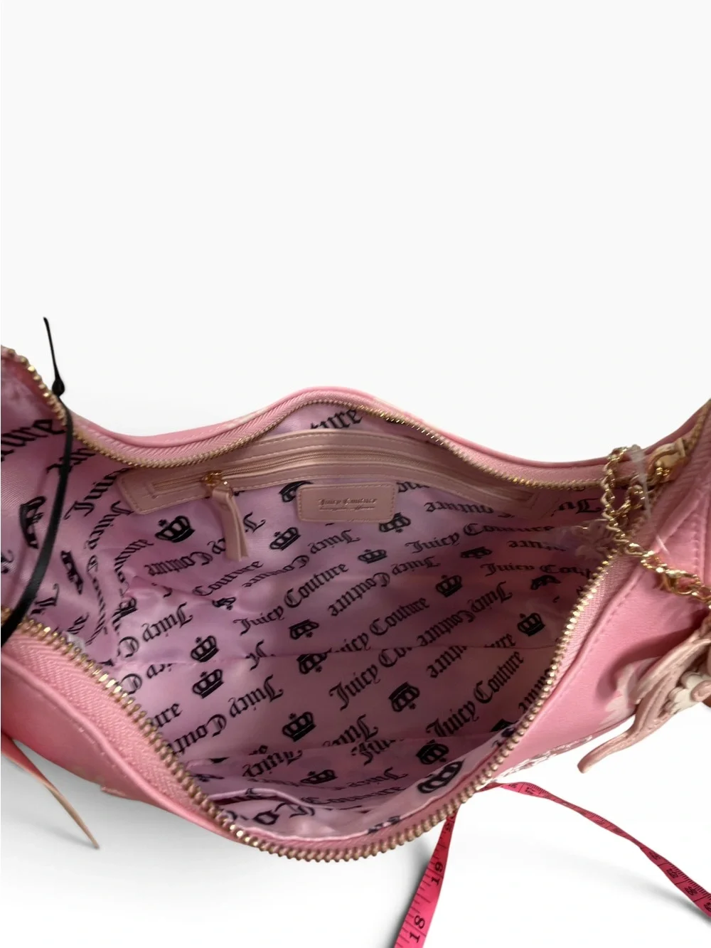 Juicy Couture Daisy For Juicy Pink Hobo Shoulder Bag Floral Logo Charm NWT Purse
